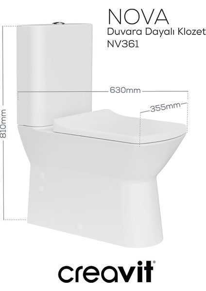 Nova Rim-Off Thermoplast Yavaş Kapanan Klozet Kapaklı Beyaz Set modelleri