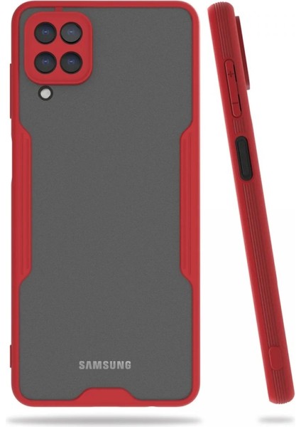 Newface Samsung Galaxy A22 Kılıf Platin Silikon - Kırmızı