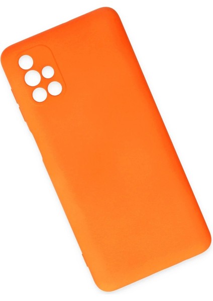 Newface Samsung Galaxy M51 Kılıf Nano Içi Kadife Silikon - Turuncu fiyatları