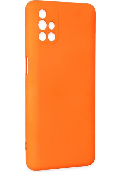 Newface Samsung Galaxy M51 Kılıf Nano Içi Kadife Silikon - Turuncu modelleri