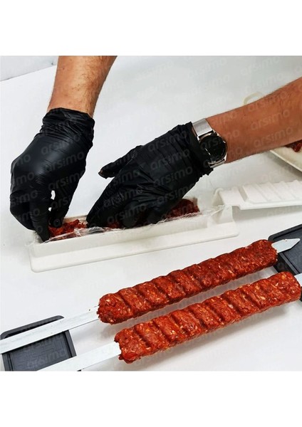 6 Adet Şişli Kebapmatik Adana Urfa Kebap Kalıbı Aparatı Pratik Hızlı Kebap Yapma Seti