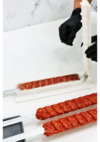 6 Adet Şişli Kebapmatik Adana Urfa Kebap Kalıbı Aparatı Pratik Hızlı Kebap Yapma Seti