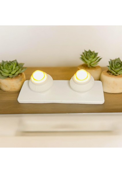 2 Li Mumluk Seti Mumlar ve Alt Taban Dahil Konsept Hediyelik modelleri