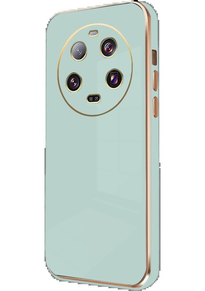 Newface Xiaomi Mi 14 Ultra Kılıf Volet Silikon - Açık Yeşil