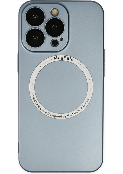 Newface iPhone 13 Pro Kılıf Jack Magneticsafe Lens Silikon - Sierra Blue