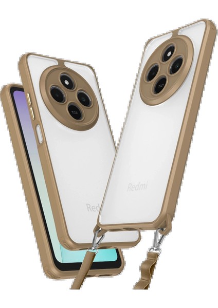 Newface Xiaomi Redmi 14C Kılıf Penta Silikon Kılıf - Çöl Titanyum