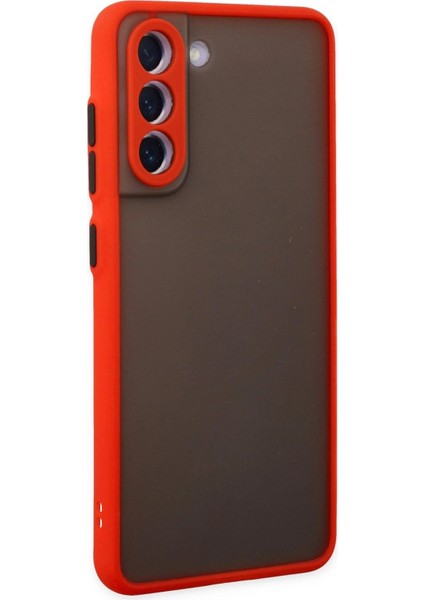 Newface Samsung Galaxy S21 Fe Kılıf Montreal Silikon Kapak - Kırmızı modelleri