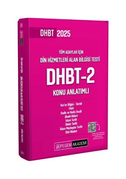 2025 Din Hizmetleri Alan Bilgisi Testi Dhbt-2 Konu Anlatımlı