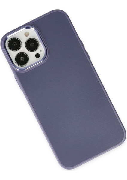Newface iPhone 13 Pro Kılıf Asya Deri Silikon - Mor