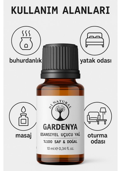Gardenya Uçucu Yağ Saf Doğal Esans Buhurdanlık Difüzör Oda Esansı 10 ml modelleri