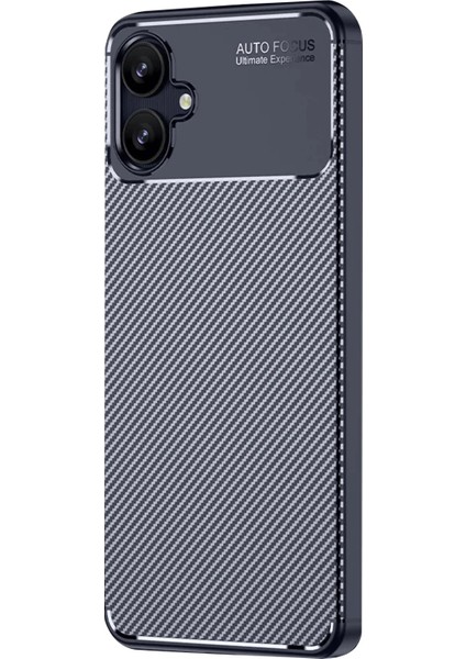 Newface Samsung Galaxy A06 Kılıf Auto Focus Karbon Kapak - Lacivert