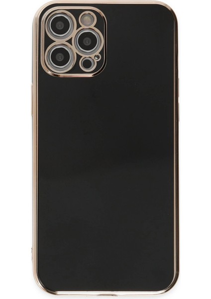 Newface iPhone 12 Pro Max Kılıf Volet Silikon - Siyah