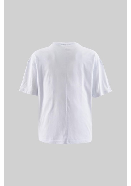 Unısex Oversize Büyük Beden Basic Pamuklu T-Shirt Ecru indirimleri