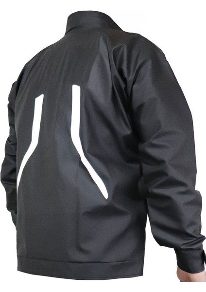 Motorcu Yağmurluk Pvc Rüzgarlık Dikişsiz %100 Su ve Rüzgar Geçirmez Reflektörlü Tek Üst Ceket Özel Kesim Sıcak Frekans Yapıştıırma ile %100 Su Ggeçirmez