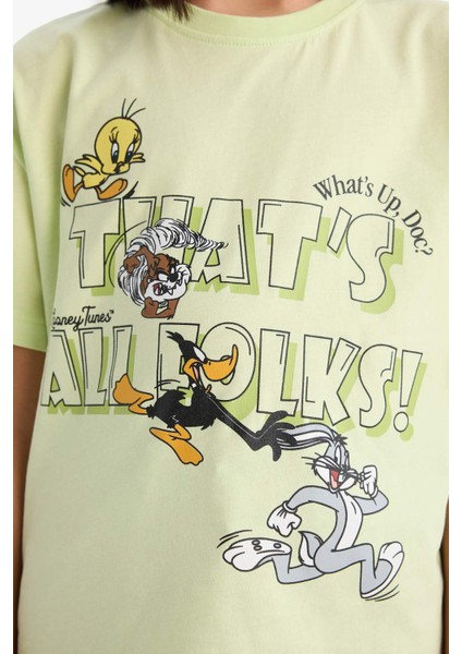 Kız Çocuk Looney Tunes Relax Fit Bisiklet Yaka Kısa Kollu Tişört E0868A825SM indirimleri