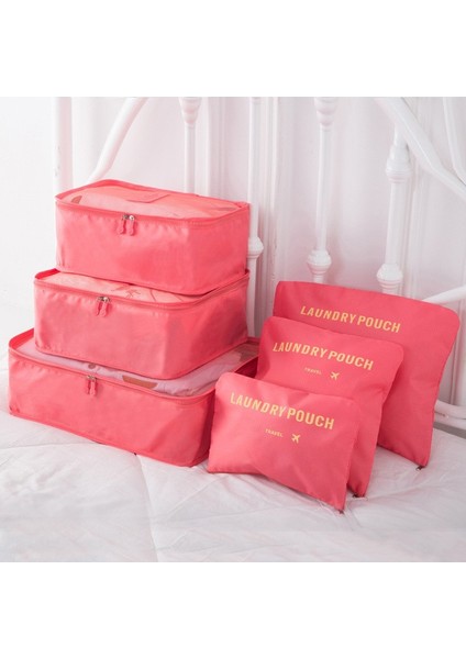 6lı Seyahat Organizeri Pembe