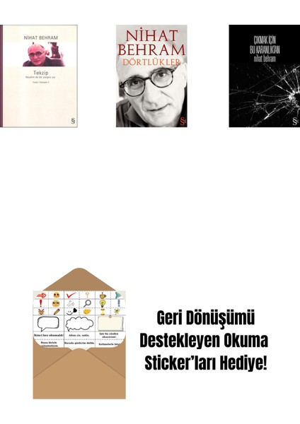 Tekzip + Dörtlükler + Çıkmak Için Bu Karanlıktan + Okuma Sticker'ları