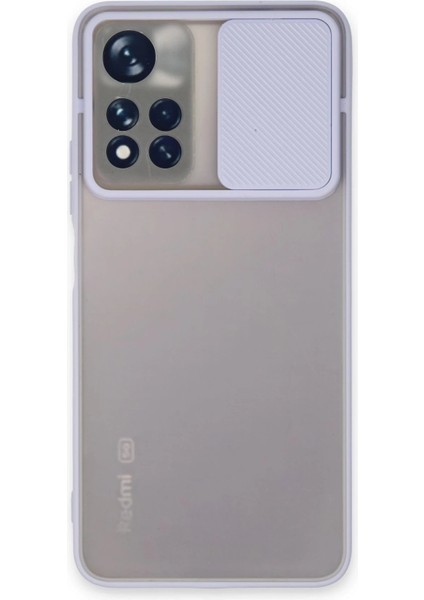 Newface Xiaomi Redmi Note 11T Kılıf Palm Buzlu Kamera Sürgülü Silikon - Lila