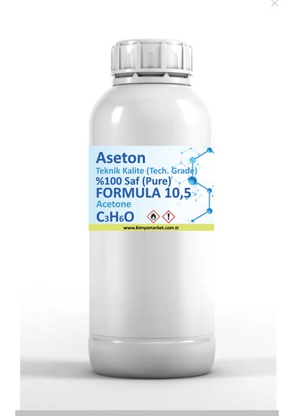 Aseton %100 Extra Saf 3 Lt
