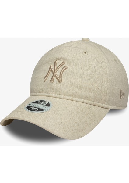 9forty New York Yankes Mlb Linen Kadın Krem Şapka.-