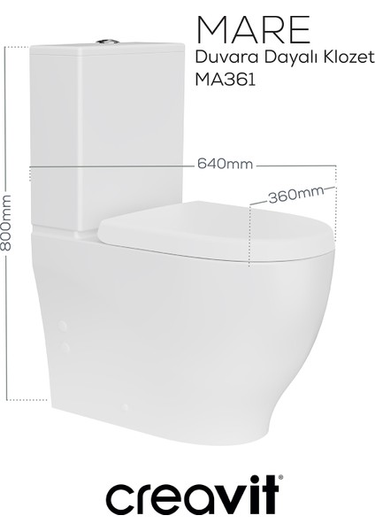 Mare Rim-Off Duroplast Yavaş Kapanan Klozet Kapaklı Beyaz Set fırsatları