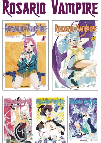 Rosario + Vampire - Tılsımlı Kolye ve Vampir 1-2-3-4-5 Manga Seti