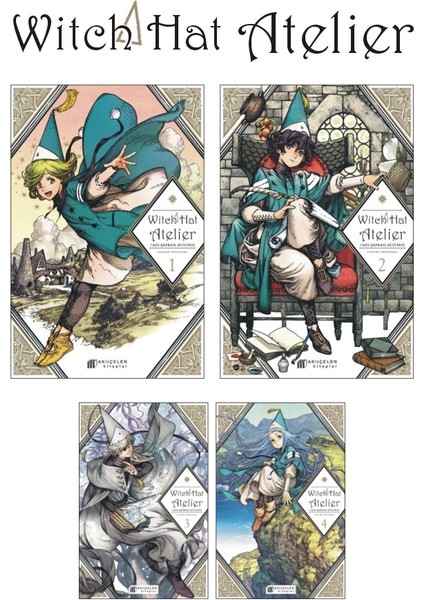 Witch Hat Atelier - Cadı Şapkası Atölyesi 1-2-3-4 Manga Seti