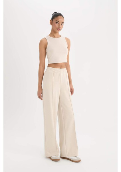 Fit Wide Leg Geniş Paça Çift Cepli Skuba Dalgıç Kumaş Sporcu Eşofman Altı D8316AX25SP fiyatları