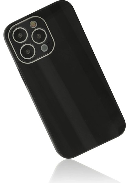 Newface iPhone 13 Pro Kılıf Glass Kapak - Siyah