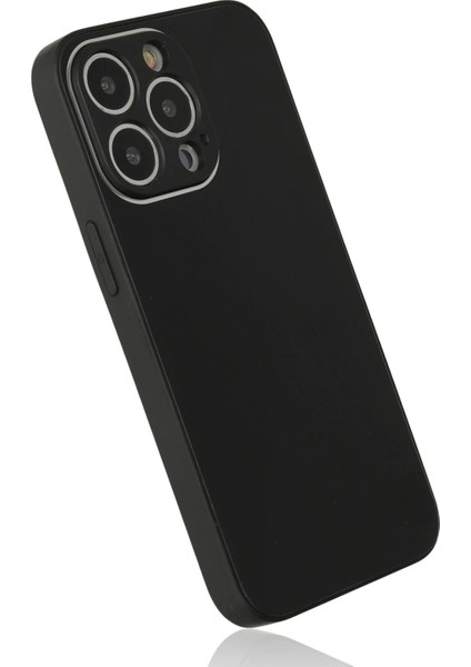 Newface iPhone 13 Pro Kılıf Glass Kapak - Siyah