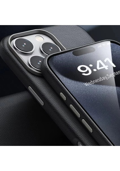 Joko iPhone 16 Pro Max Wonder Deri Magsafe Kapak - Titan Gri