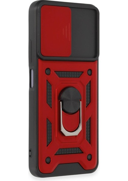 Newface Xiaomi Redmi Note 12 5g Kılıf Pars Lens Yüzüklü Silikon - Kırmızı fiyatları