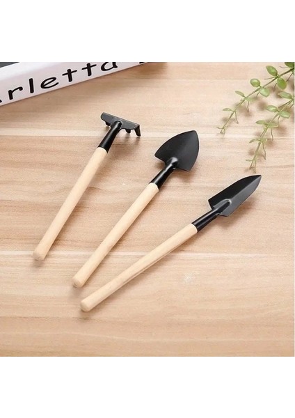 Mini Kazma Kürek Tırmık Seti - Portatif