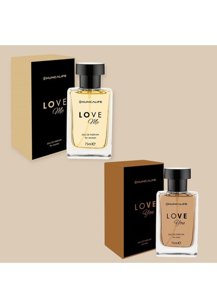 Love Me Kadın Edp 75 ml + Love You Erkek Edp 75 ml - Uzun Kalıcılık & Etkileyici Koku Çifti Parfüm Seti