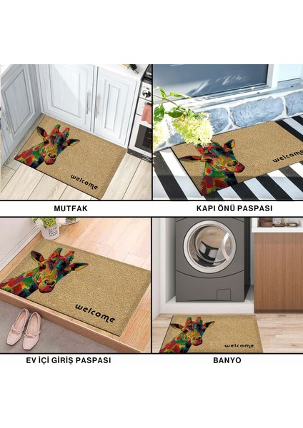 Kedi Köpek Komik Tasarımlı Dekoratif Kapı Önü Paspas, Dış Mekan/ev Içi/banyo/mutfak/yatak Odası/giriş Paspasları modelleri