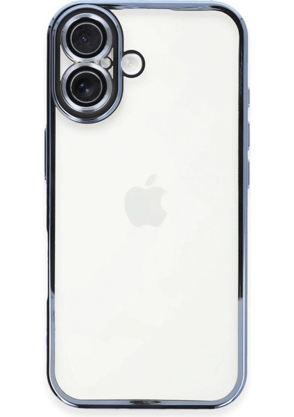 Newface iPhone 16 Plus Kılıf Razer Lensli Silikon - Açık Mavi