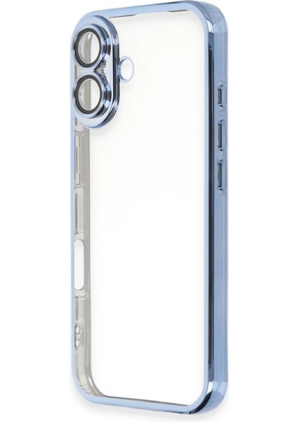 Newface iPhone 16 Plus Kılıf Razer Lensli Silikon - Açık Mavi
