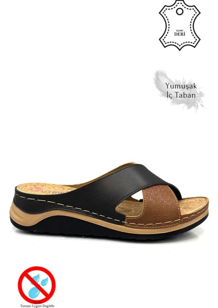 Çapraz Bant Yumuşak ve Hafif Kalın Tabanlı Kadın Terlik Spor Terlik Snake Taba fırsatları