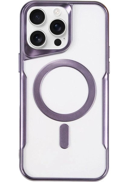 Newface iPhone 11 Pro Max Kılıf Boyi Magsafe Silikon Kapak - Derin Mor