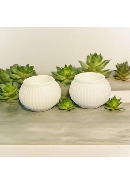 2 Li Tealight Mumluk Seti Konsept Hediyelik