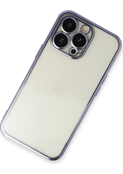 Newface iPhone 13 Pro Kılıf Razer Lensli Silikon - Mor