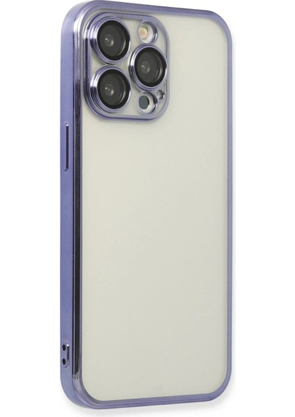 Newface iPhone 13 Pro Kılıf Razer Lensli Silikon - Mor