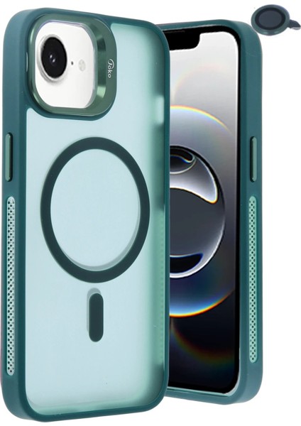 Joko iPhone 16E Flet Lens Magsafe Kapak - Koyu Yeşil