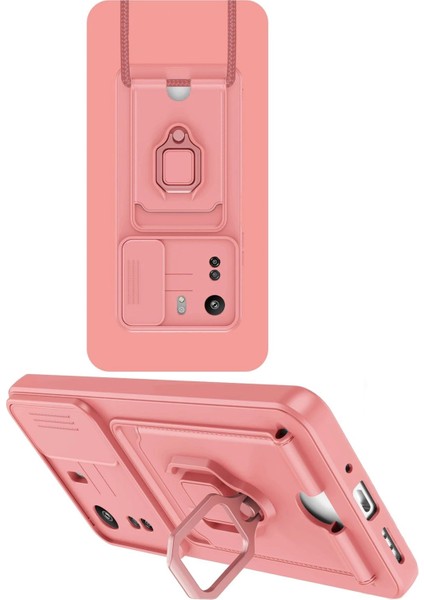 Newface Xiaomi Redmi 13C Kılıf Zuma Kartvizitli Yüzüklü Silikon - Pembe fiyatları