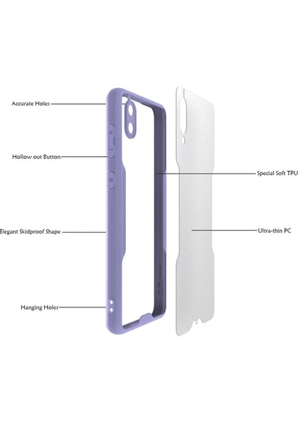 Newface Samsung Galaxy A02 Kılıf Platin Silikon - Sarı modelleri