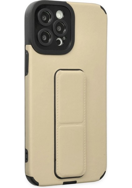Newface iPhone 12 Pro Max Kılıf Mega Standlı Silikon - Gold fiyatları