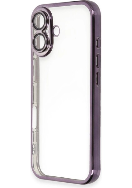 Newface iPhone 16 Plus Kılıf Razer Lensli Silikon - Mor