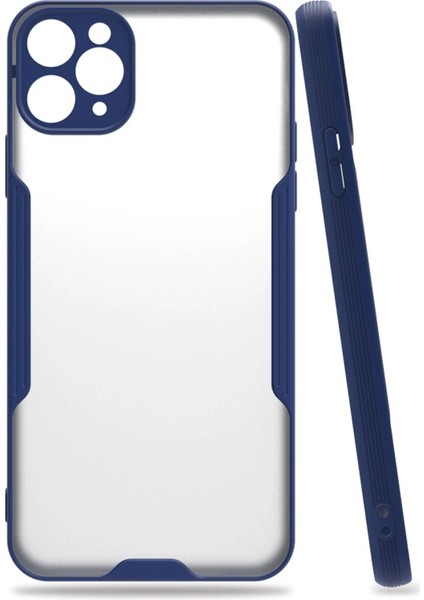 Newface iPhone 11 Pro Max Kılıf Platin Silikon - Lacivert