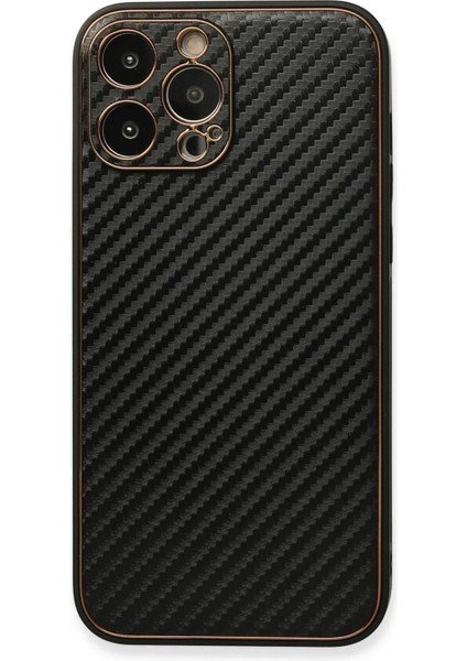 Newface iPhone 13 Pro Kılıf Coco Karbon Silikon - Siyah
