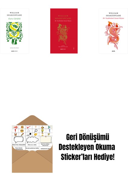 Kuru Gürültü + Fırtına + Bir Yazdönümü Gecesi Rüyası + Okuma Sticker'ları